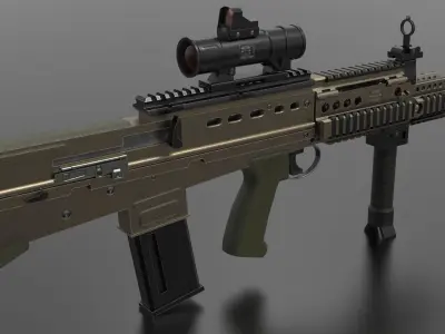 SA80 L85A2 Weapon Fps-Tps Low-poly 3D model