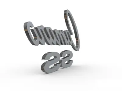 Camaro ss Porsche emblem nameplate 3D model