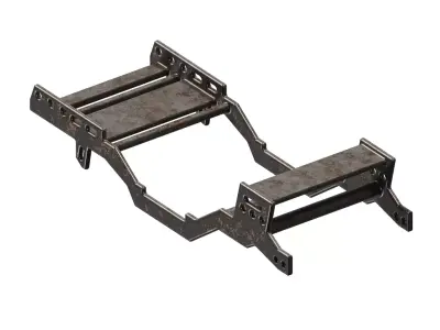 Rusty Automotive Chassis Frame 3D model
