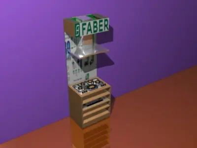 Chimney and Hob Display Stand 3D model