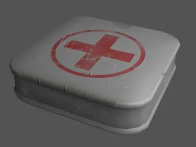First Aid Kit Low-poly 3D model