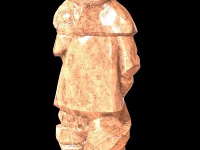 Fisherman statue 3D model