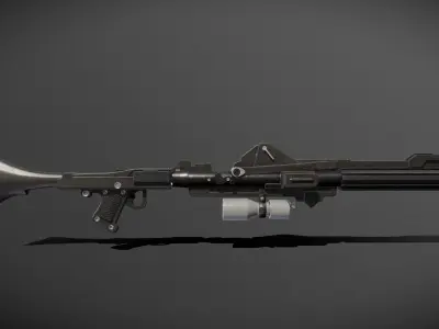 Star wars dc-15a blaster rifle Low-poly 3D model