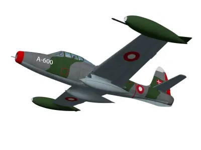 Republic F-84 Thunderjet 3D model