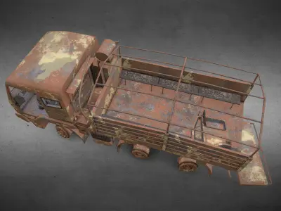 Abandoned Truck Version 2 Low-poly 3D model