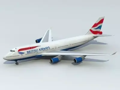 747-400 British Airways 3D model