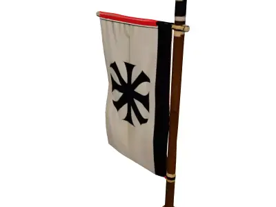 Historical Fantasy War Banner 3D model