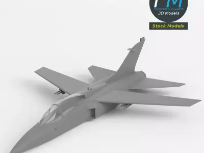 Fighter jet aircraft base mesh 3D model