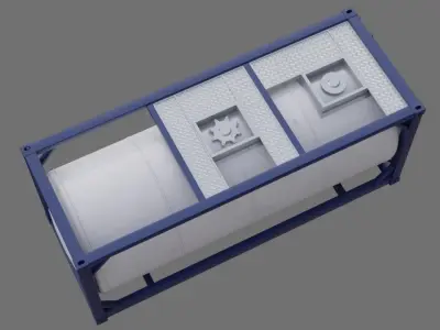 Tank Container 1A Low-poly 3D model