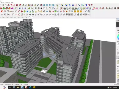 Architectural building sketchup model 3D model
