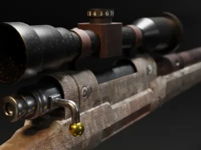 sniper m24 Low-poly 3D model