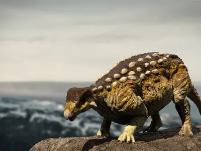 EuropeltaSaurus 3D Rigged model Low-poly 3D model