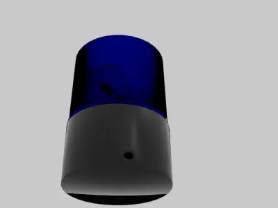 Police Siren Low-poly 3D model