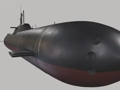 Submarine Low-poly 3D model