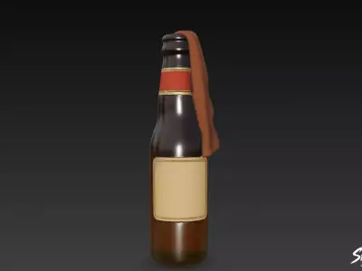 Molotov Brown Low-poly 3D model