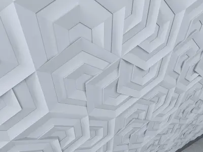 3d wall panel Free low-poly 3D model