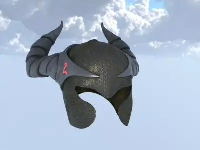 Helmet horn damon 3D model