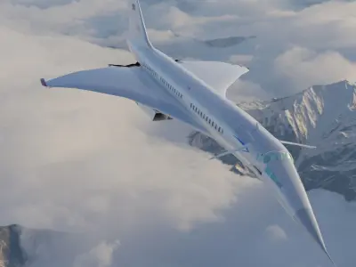 Tupolev 144D Low-poly 3D model