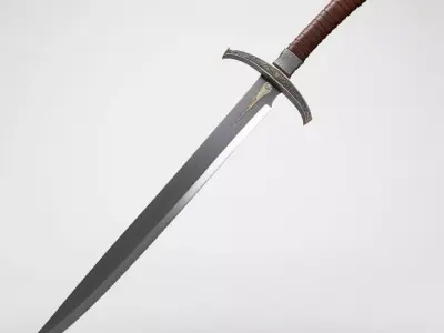 Detailed Medieval Fantasy Sword 3D model