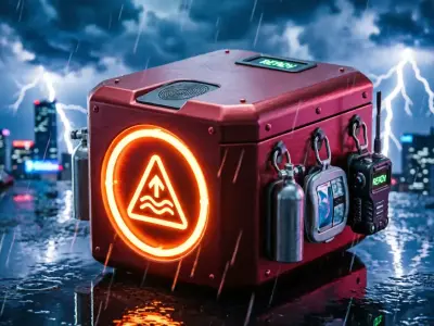 Cyberpunk Supply Crate - Sci-Fi Loot Box Game Asset 3D model