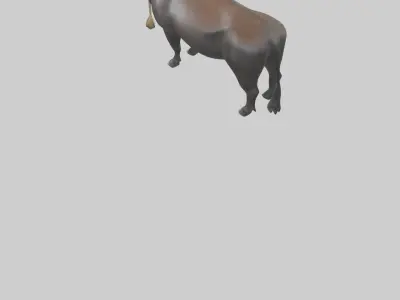 Gaur grazing model 3D model