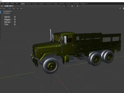 M35 half ton Cargo Truck 3D model