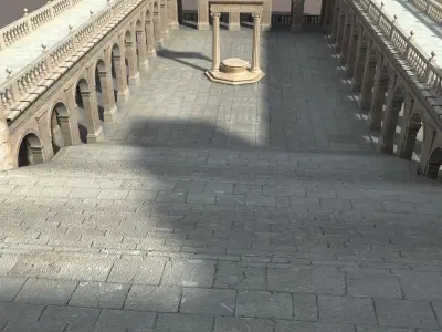 Montecassino Castle - Patio 3D model