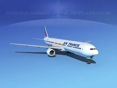 Boeing 777-300 MP Air France 3D model