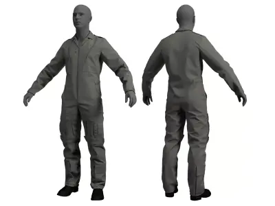 RAF MK 16A Flight Suit - Marvelous Designer 3D model