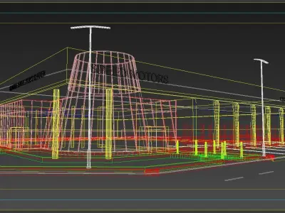 Car showroom - exhibition 3D model