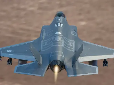 F35A Lightning II - Rigged - with high resolution Textures Low-poly 3D model