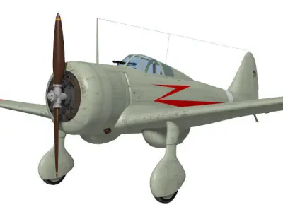 Nakajima Ki27 Nate Kou 3D model