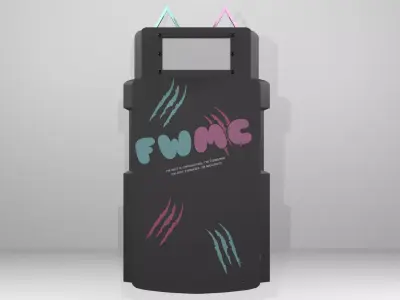 Fuwamoco Riot Shield 3D model
