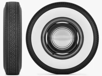 Steel Wheel Tire Garfield 3D model