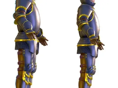 Subdivision 3D Men The Heavy Knight Low-poly 3D model