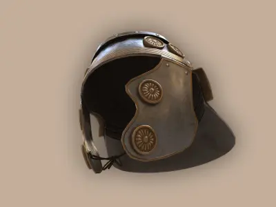 Ancient Legionary Roman Helmet Galea Low-poly 3D model