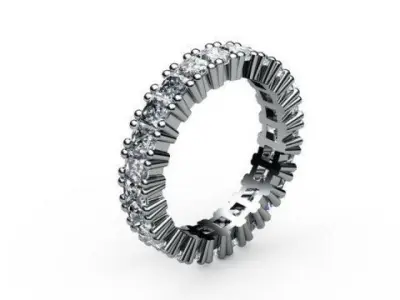 Diamond ring round sparkle diamonds 3dm model 3d model 3D print model