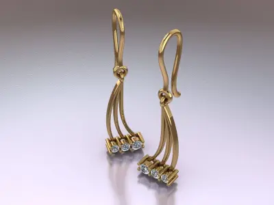  EARRING Jewelery 3D printed model 3D print model