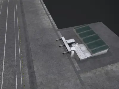 low poly airport  Low-poly 3D model