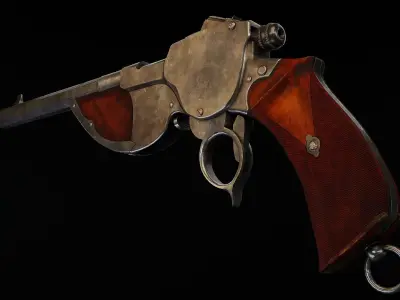 Bittner M1896 2 versions Low-poly 3D model