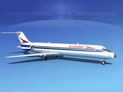 Douglas DC-9-40 Allegheny Airlines 1 3D model