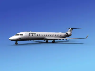 Bombardier CRJ700 Eurowings 3D model