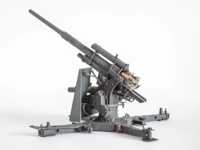 Flak 36 German anti-aircraft platform 3D print model