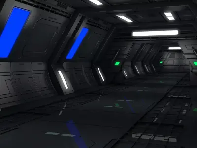 Sci Fi Corridor Interior 3D model