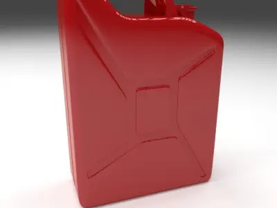 Jerry Can Red Low-poly 3D model