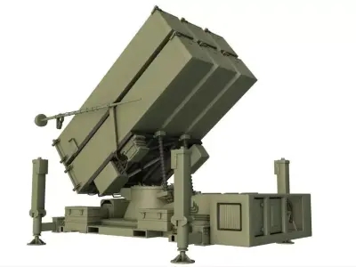 NASAMS air defense system intercepts 3D model