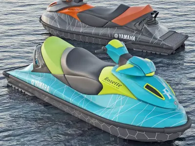  jet ski and trailer 3D model
