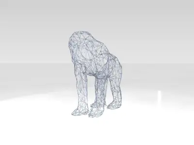 Monkey Wireframe 3D model