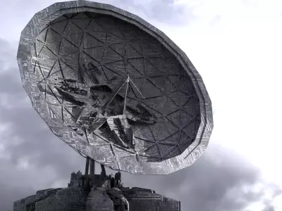 Military Ops Satellite Dome Huge 3D model