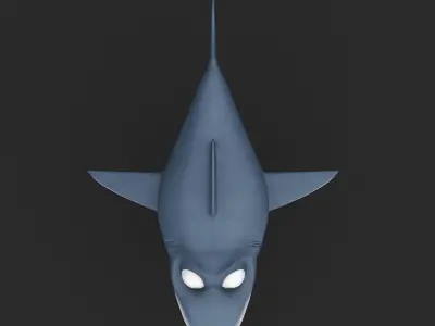Stylized Shark Character 3D model